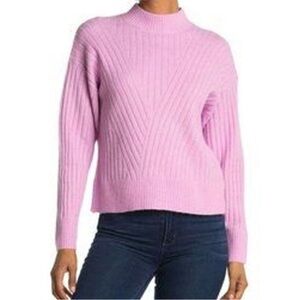 SOPHIE RUE Mock Neck Ribbed Sweater – Lavender – Women’s Small